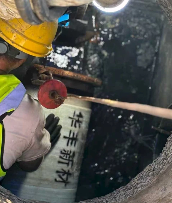 Fiberglass Sewage pipe in construction